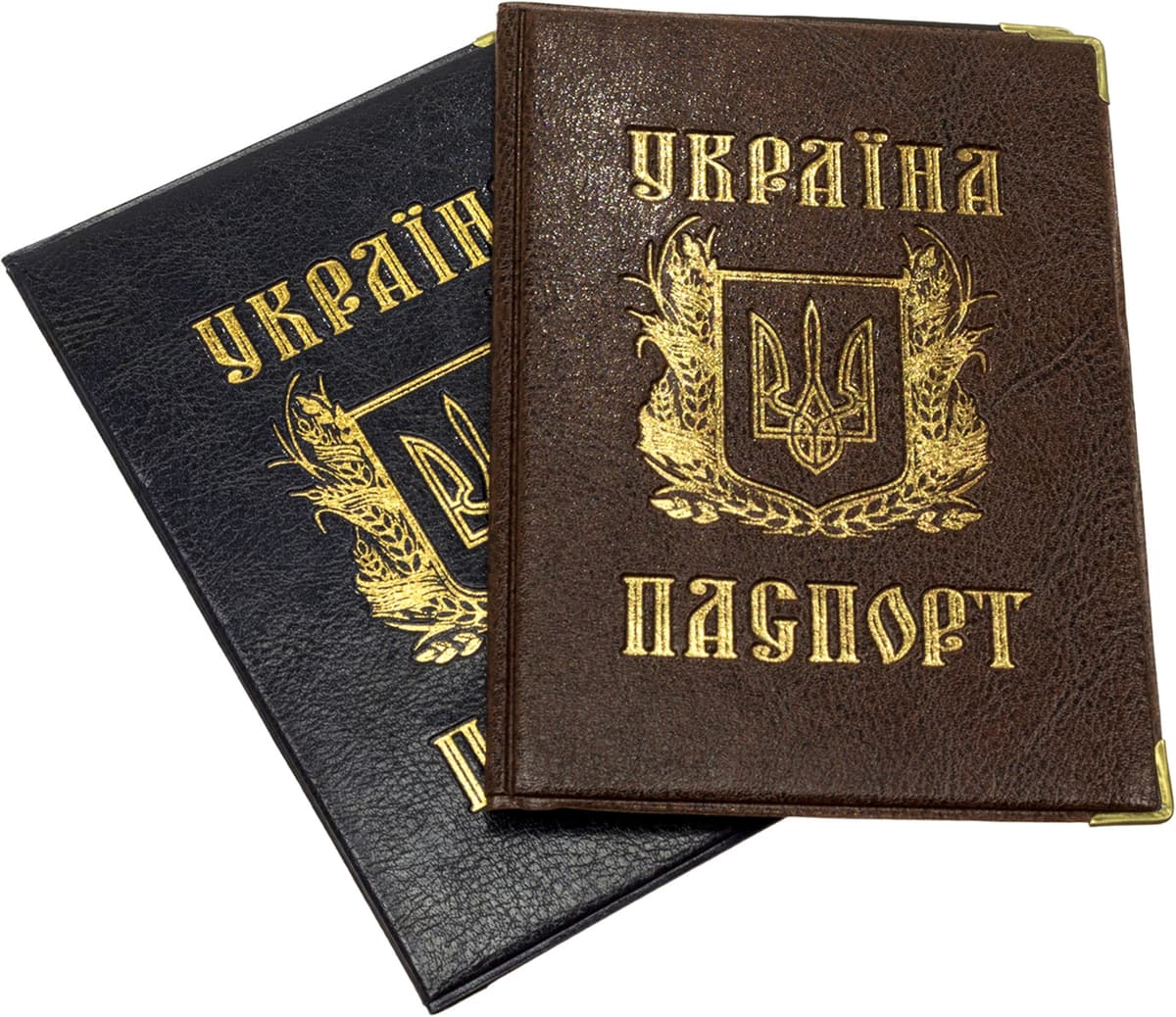 Обклад. на Паспорт України шкірзам. зол. з гербом №03-Ра — фото 4