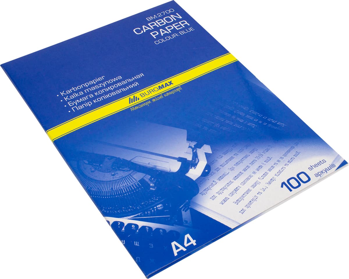 Копірка "Buromax" А4 100арк (синя) №2700 — купити | Канцелярський Сад