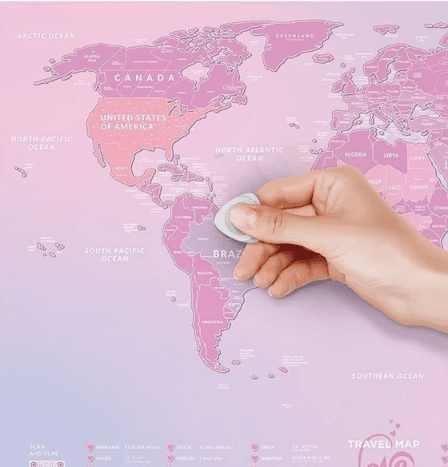 Скретч карта світу "Travel Map Love World" 60х40см в тубусі/Dream&Do — фото 4