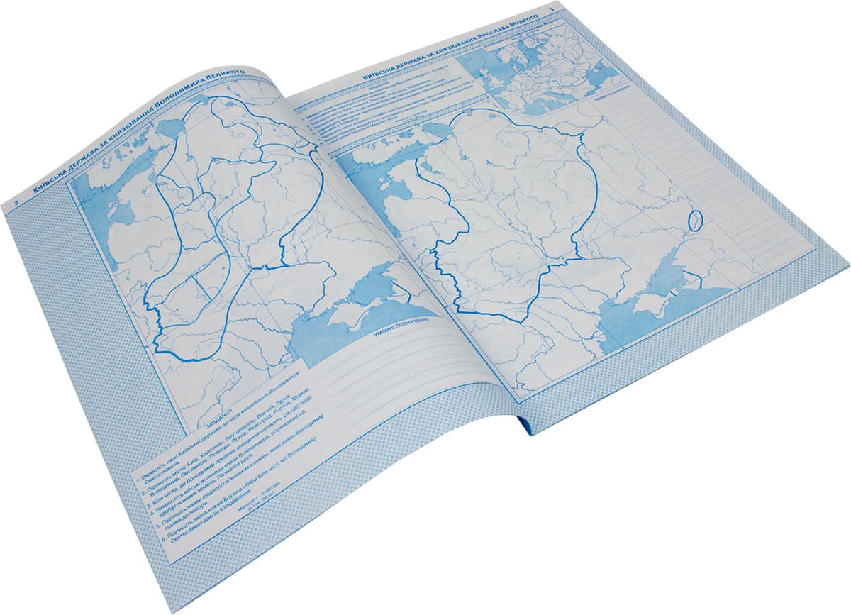 Контурна карта А4 "Історія України" 7кл №5788/Картографія — фото 4