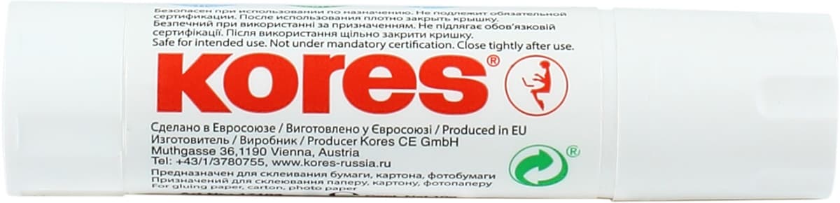 Клей-олівець "Kores" Paper Stick №К17103 10гр основа PVP — фото 3