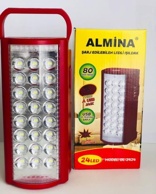 Ліхтар акум. "Almina/Fujita" USB,Jack,24LED,3 режими,з ручкою №DL-2424/2606/Breidon — купити | Канцелярський Сад