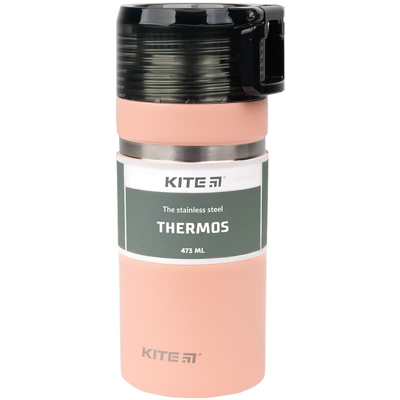 Термос метал. 0,473л "Kite" №K21-320-01 персиковий — купити | Канцелярський Сад
