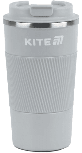 Термочашка метал. 0,51л "Kite" сіра №K25-458-1 — купити | Канцелярський Сад