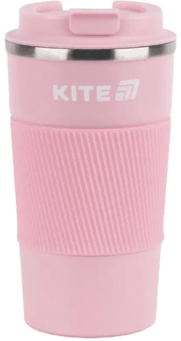 Термочашка метал. 0,51л "Kite" рожева №K25-458-3 — купити | Канцелярський Сад