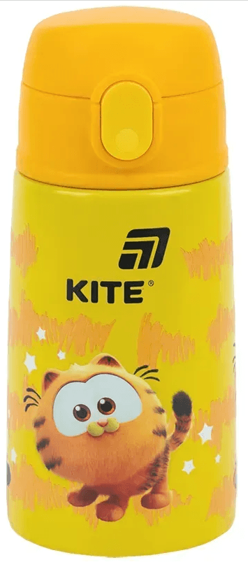 Термос з трубочкою метал. 0,4л "Kite" Garfield №GF25-1261 — купити | Канцелярський Сад