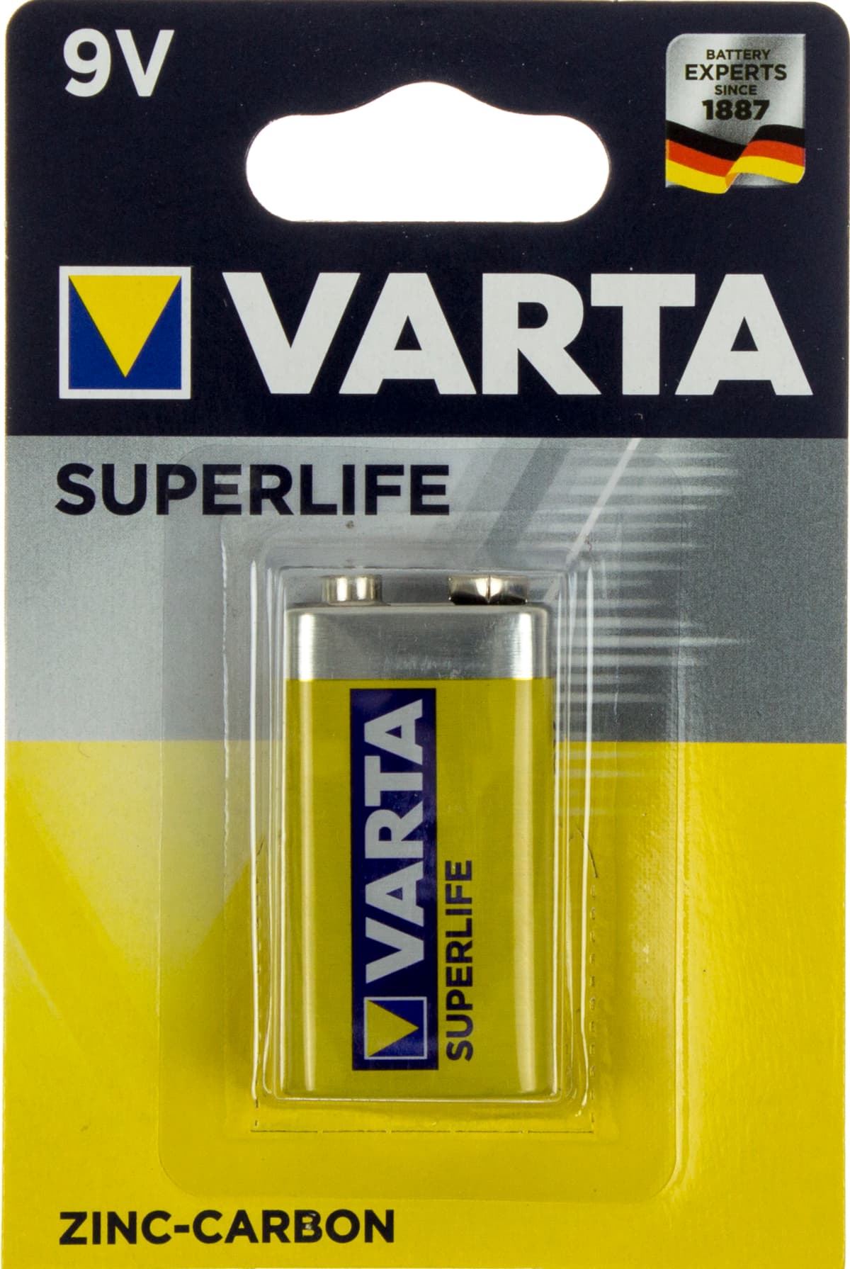 Батарейка Varta 6F22/1bl Superlife крона — купити | Канцелярський Сад