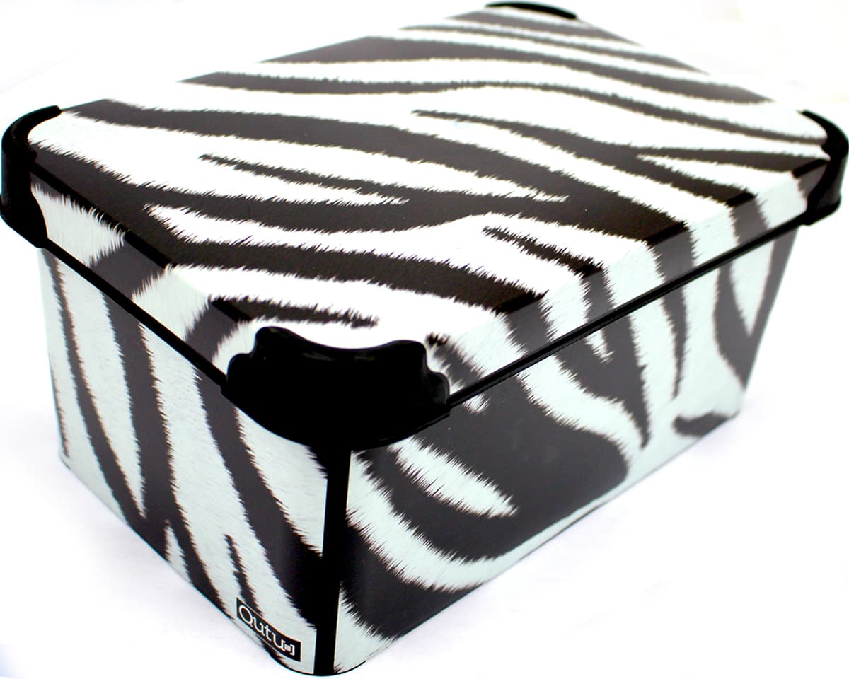 Коробка-бокс "Qutu Style Box" Zebra з кришкою 5л №70872 — фото 3
