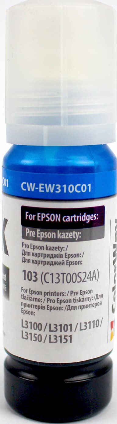 Чорнило ColorWay Epson L-3100/3110/3150/3151 series 70мл cayn №EW310C — купити | Канцелярський Сад