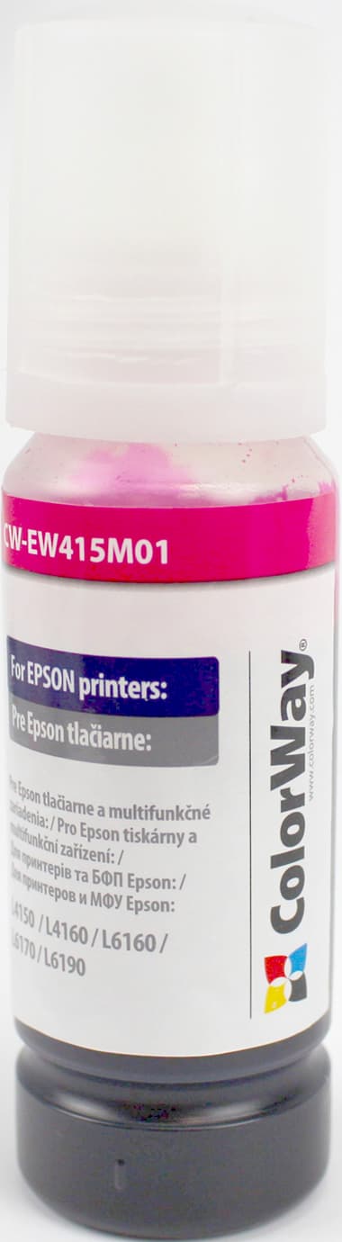 Чорнило ColorWay Epson L-4150/4160/6160/6170 70мл magenta — купити | Канцелярський Сад