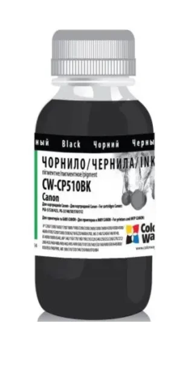 Чорнило ColorWay Canon CP-510BK Pigm. 100мл black — фото товару | Канцелярський Сад