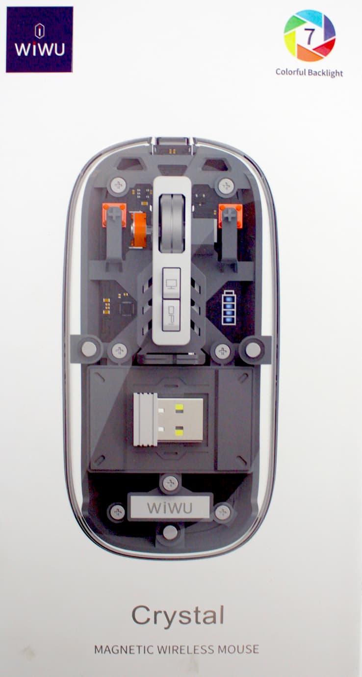 Мишка BT WIWU Crystal Magnetic Wireless WM105 gray (вб. акум.) — фото 4