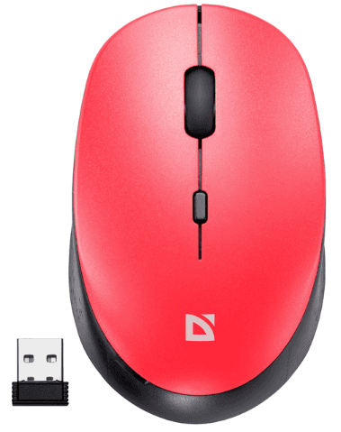 Мишка BT Defender Auris MB-027 "безшумна" (1600dpi) red — купити | Канцелярський Сад