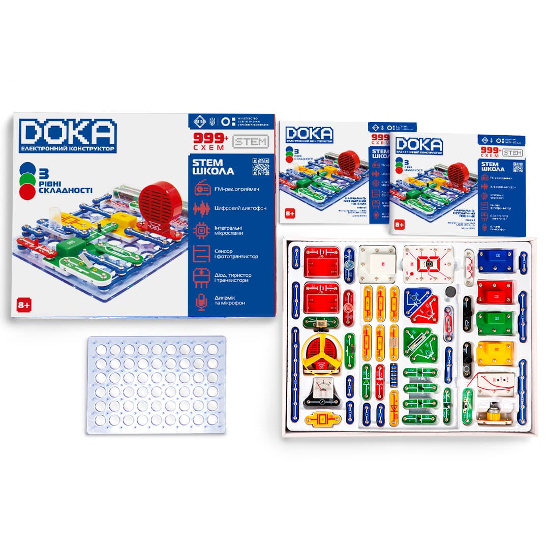 Конструктор електронний "Doka" Школа 999+Схем №D70708/КіддіСвіт — фото 3