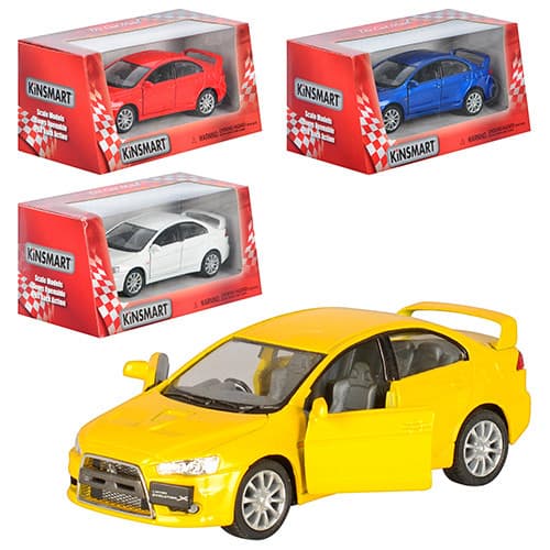 Машина метал. "Kinsmart" Mitsubishi Lancer Evolution X,в кор-ці, №KT-5329-W(24)(96) КІ — купити | Канцелярський Сад