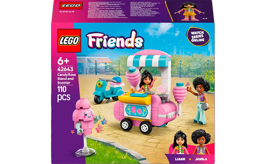 Конструктор "LEGO" Friends Ятка із солодкою ватою та скутер №42643 — купити | Канцелярський Сад