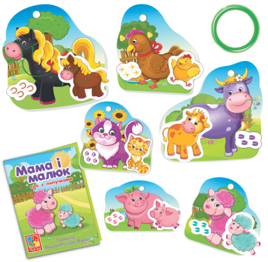 Гра розвиваюча "Мама і малюк" з липучками №VT2100-14 — купити | Канцелярський Сад