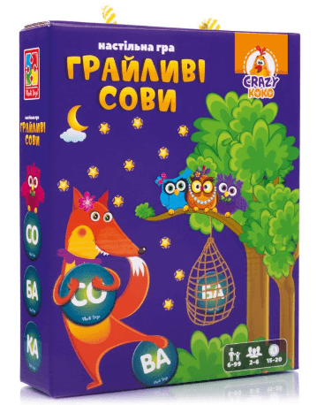 Гра наст. "Грайливі сови. Бачу слово!" №VT8033-08 — купити | Канцелярський Сад
