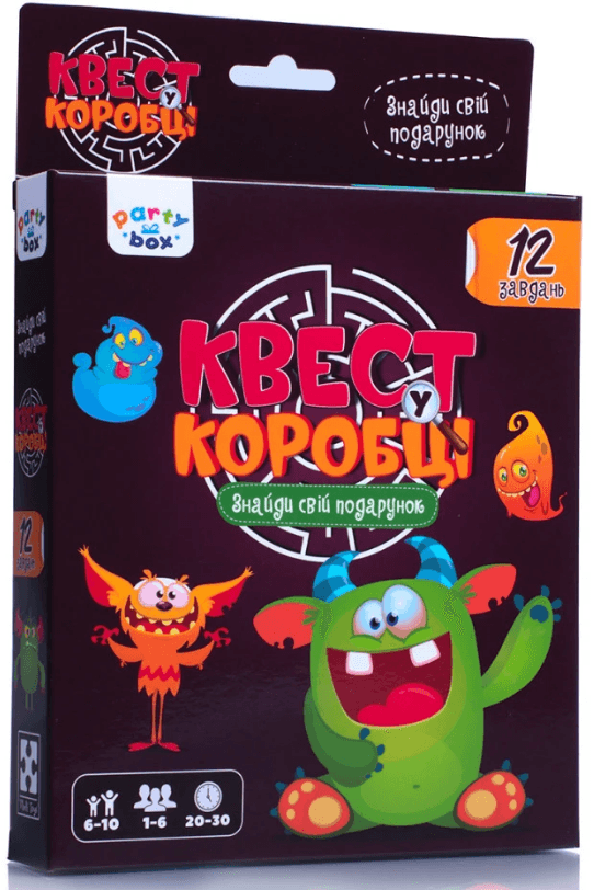 Гра наст. "Квест у коробці. Монстри" №VT5902-02 — фото товару | Канцелярський Сад
