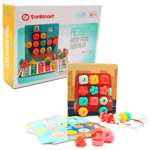 Іграшка дерев'яна Мозаїка та нанизувач №120450/Top Bright — купити | Канцелярський Сад