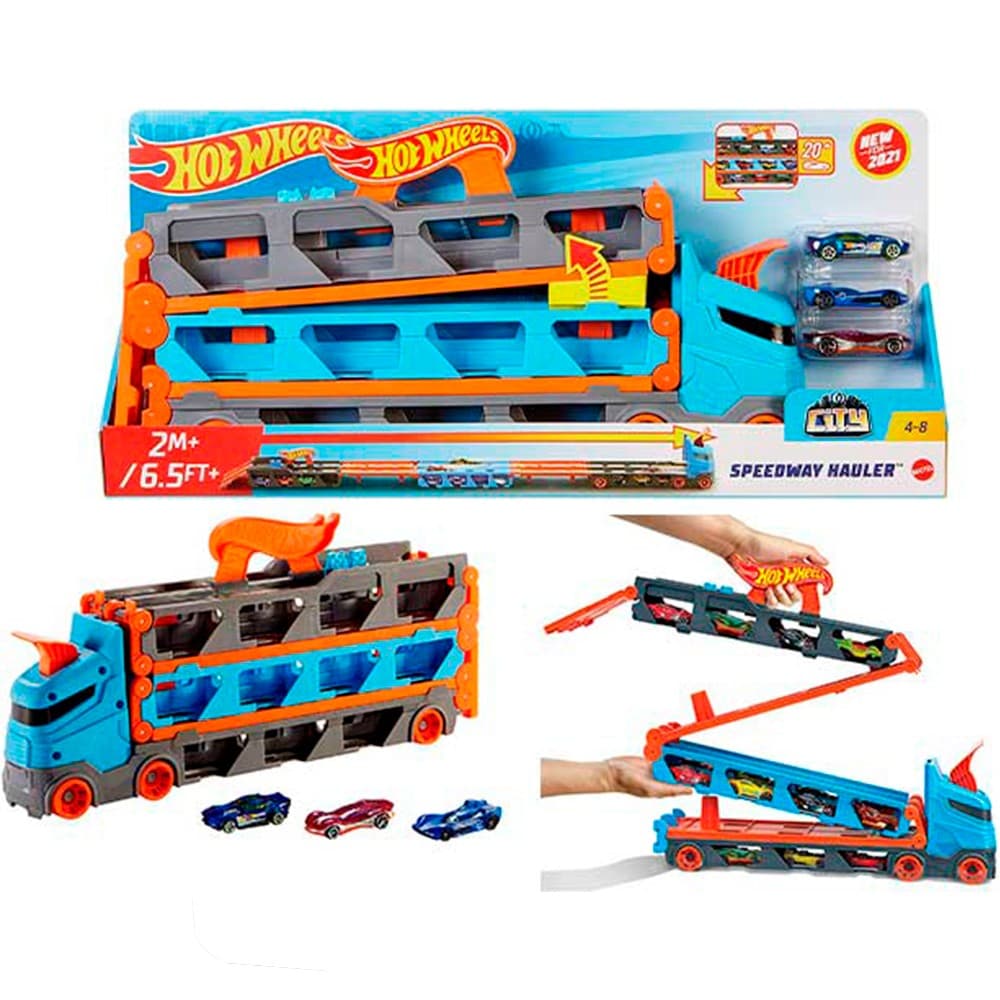 Вантажівка-транспортер "Суперперегони" №GVG37/Hot Wheels — купити | Канцелярський Сад