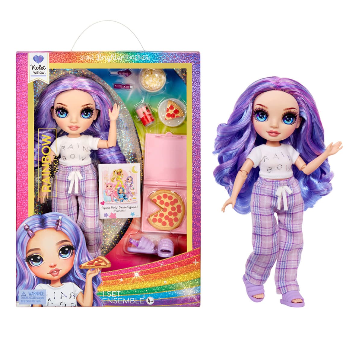 Лялька "Rainbow High" "Junior High PJ Party" - Віолетта (з аксесуарами)"№503705/КіддіСвіт — купити | Канцелярський Сад