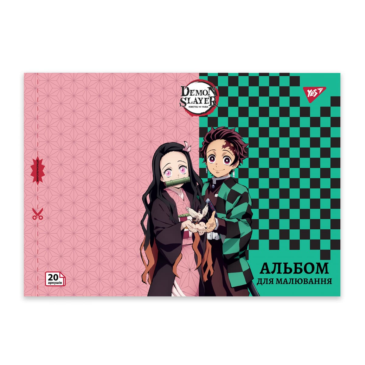 Альбом для малюв. на скобі 20/100 А4 з перфор. Demon Slayer №130586/Yes — купити | Канцелярський Сад