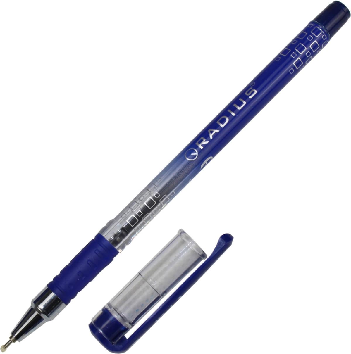 Ручка шарик. "Radius" №0184 I-pen 0,7мм синяя, полупрозрачный корпус — фото 3