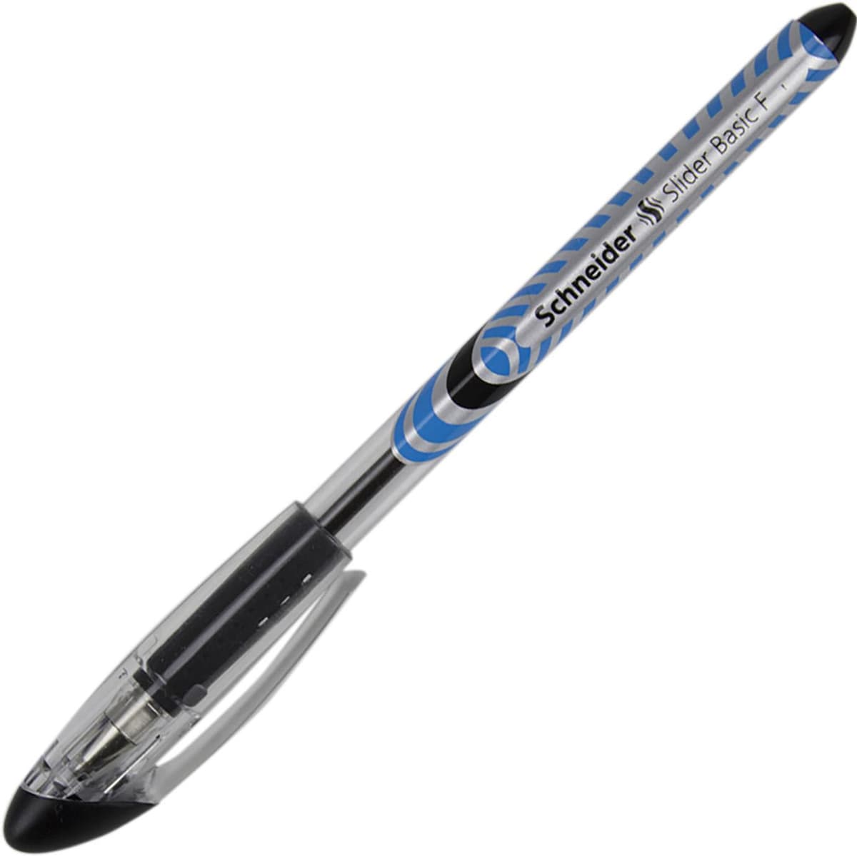 Ручка кульк. "Schneider" №S151001 Slider F Blue чорна — купити | Канцелярський Сад