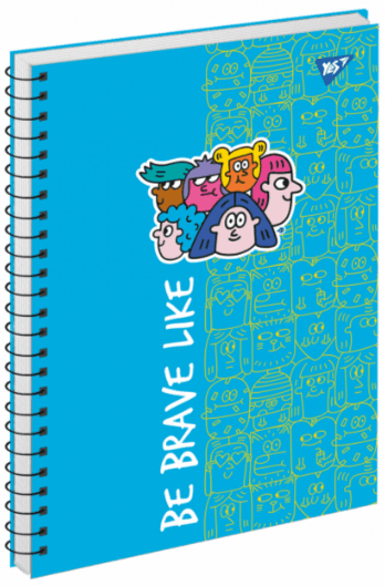 Зошит пруж. А4 80арк. кліт. карт.обкл. "Be brave like" №151976/Yes — фото 3
