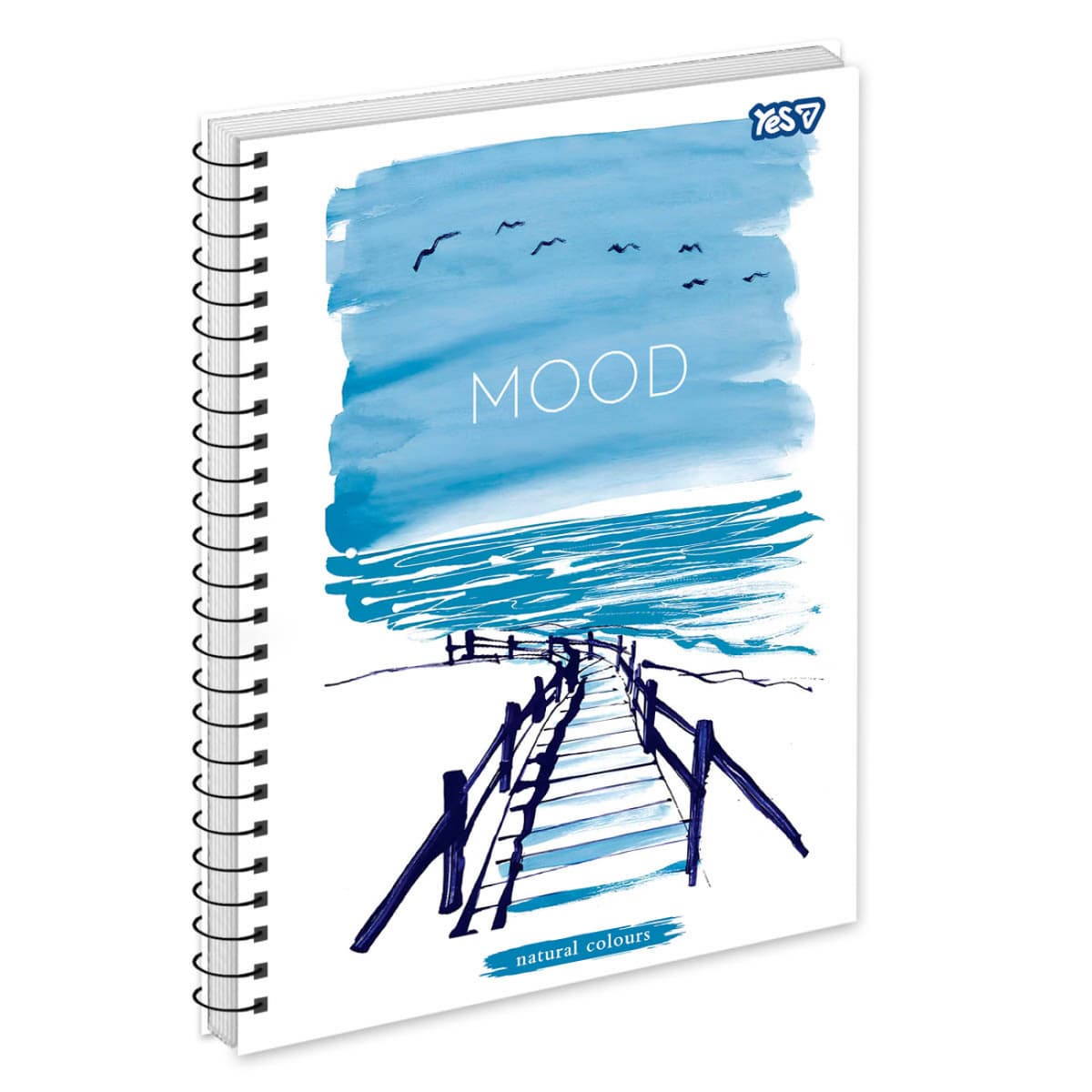 Зошит пруж. А4 80арк. кліт. карт.обкл. ВД-лак "Mood" №152377/Yes — фото товару | Канцелярський Сад