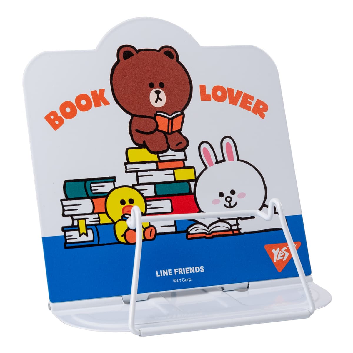 Підставка для книг "Yes" "Line Friends" №470514 метал.фігурна — купити | Канцелярський Сад