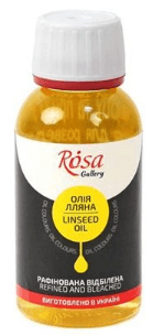 Олія лляна "Rosa Gallery" рафінована відбілена, 125мл №75400125 — фото товару | Канцелярський Сад