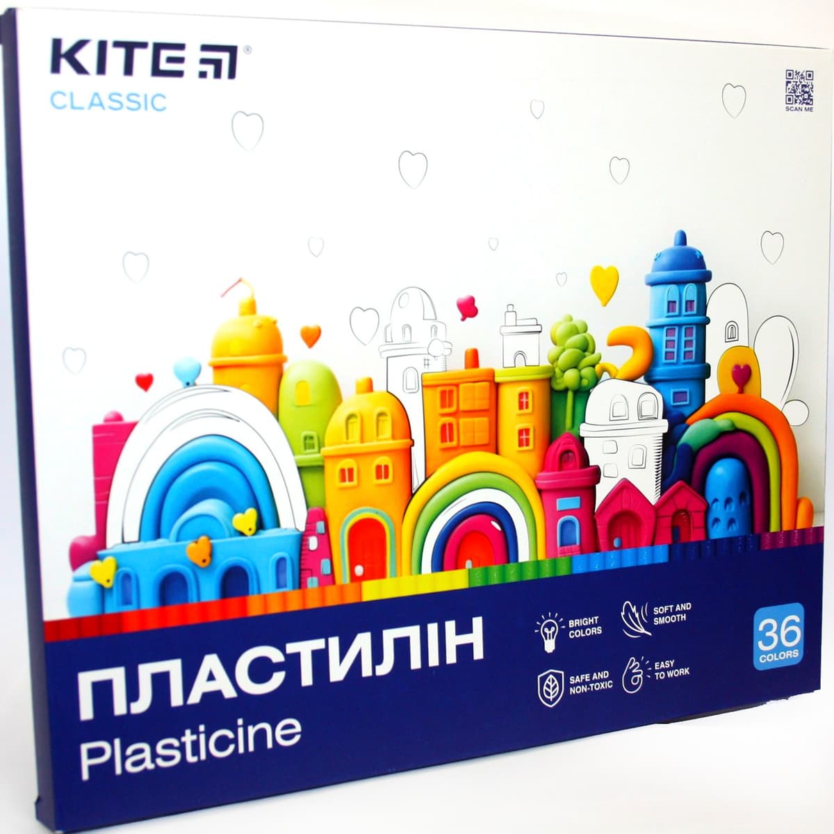 Пластилін "Kite" Classic 36 кольор. 720гр №K-078 — купити | Канцелярський Сад