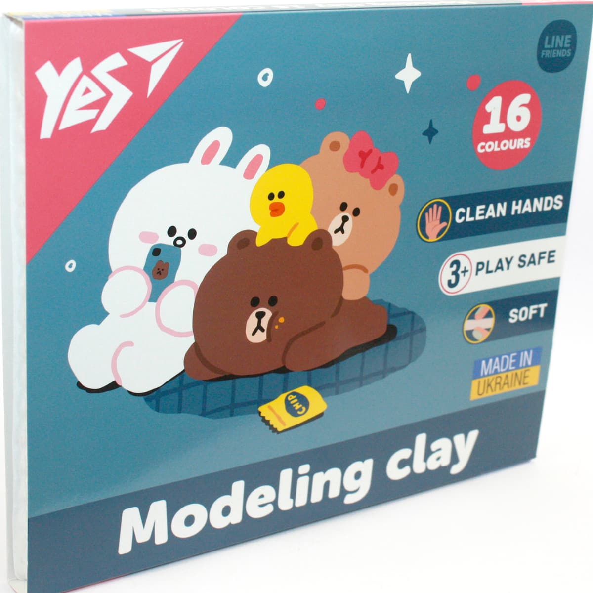 Пластилін "Yes" Line Friends 16 кольор. 320гр №540675 — купити | Канцелярський Сад