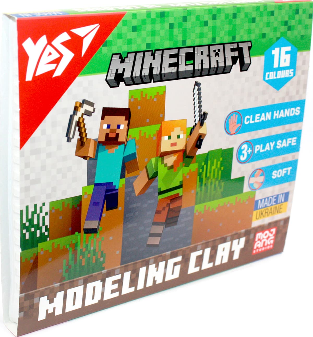 Пластилін "Yes" Minecraft 16 кольор. 320гр №540674 — купити | Канцелярський Сад