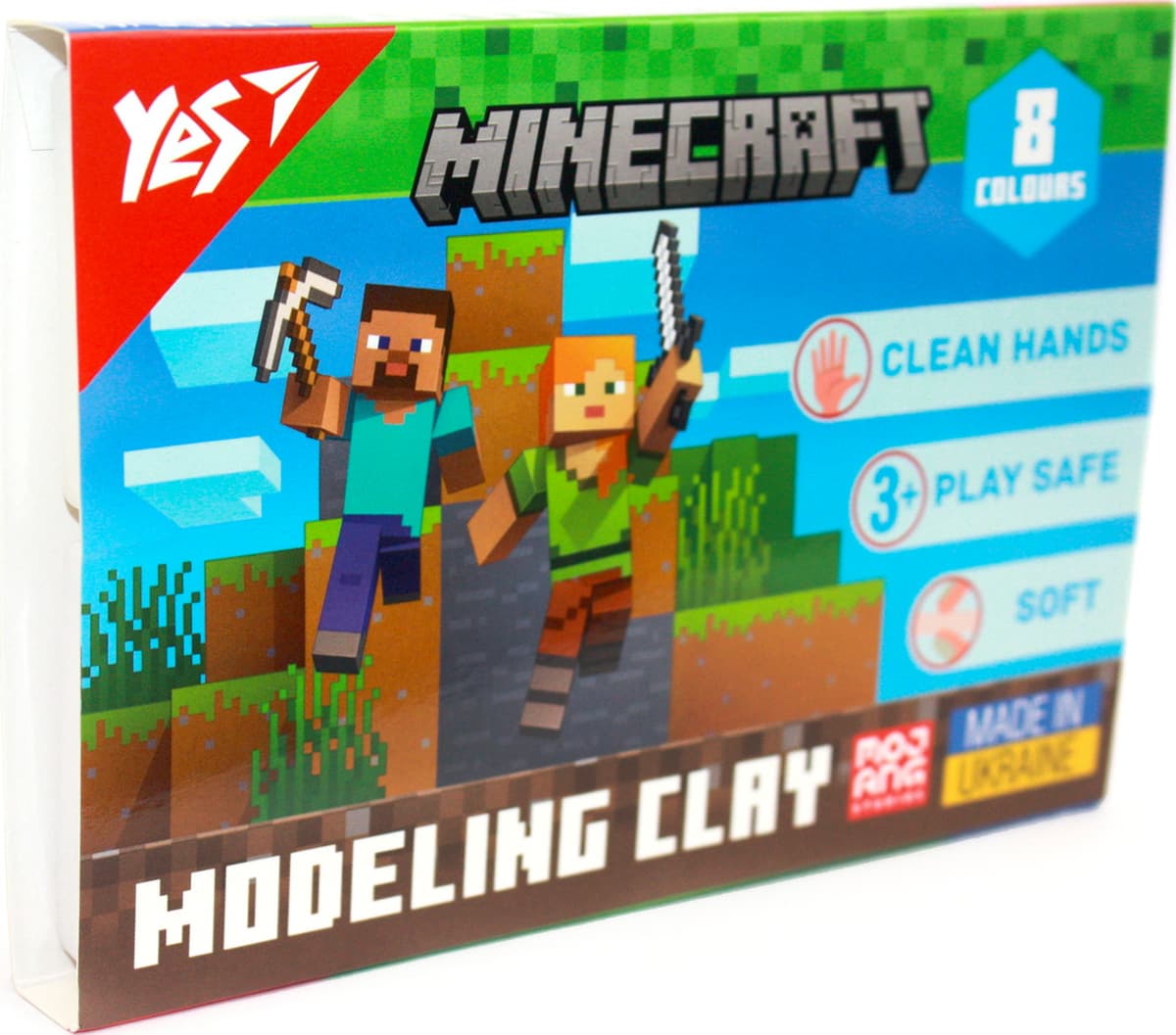 Пластилін "Yes" Minecraft 8 кольор. 160гр №540656 — купити | Канцелярський Сад