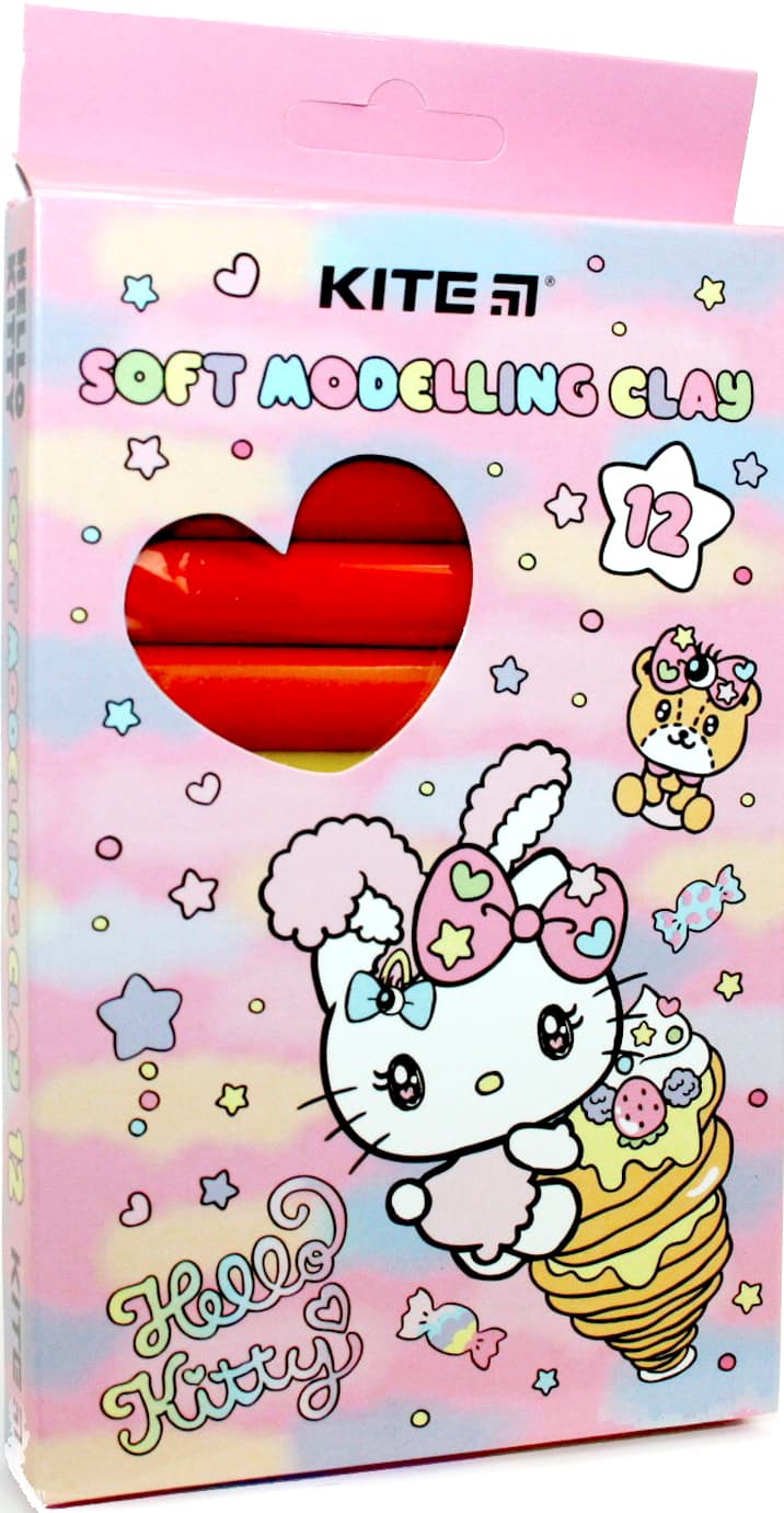 Пластилін "Kite" Hello Kitty 12 кольор. 200гр воск. №HK23-086 — купити | Канцелярський Сад