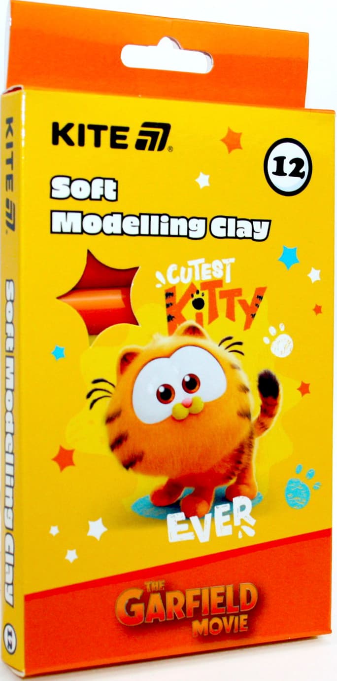 Пластилін "Kite" Garfield 12 кольор. 200гр №GF25-086 — купити | Канцелярський Сад