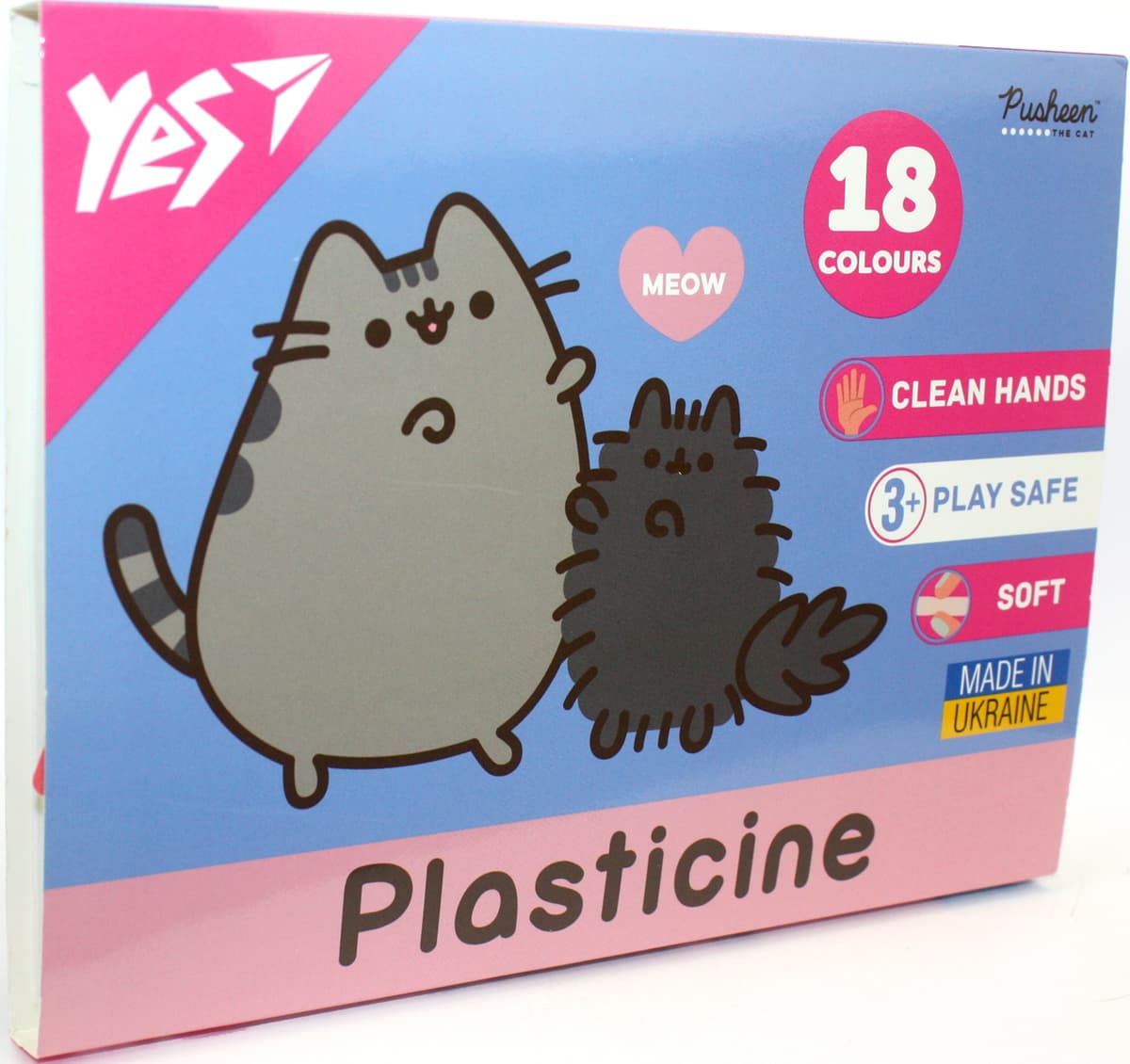 Пластилін "Yes" Pusheen 18 кольор. 360гр №540695 — купити | Канцелярський Сад