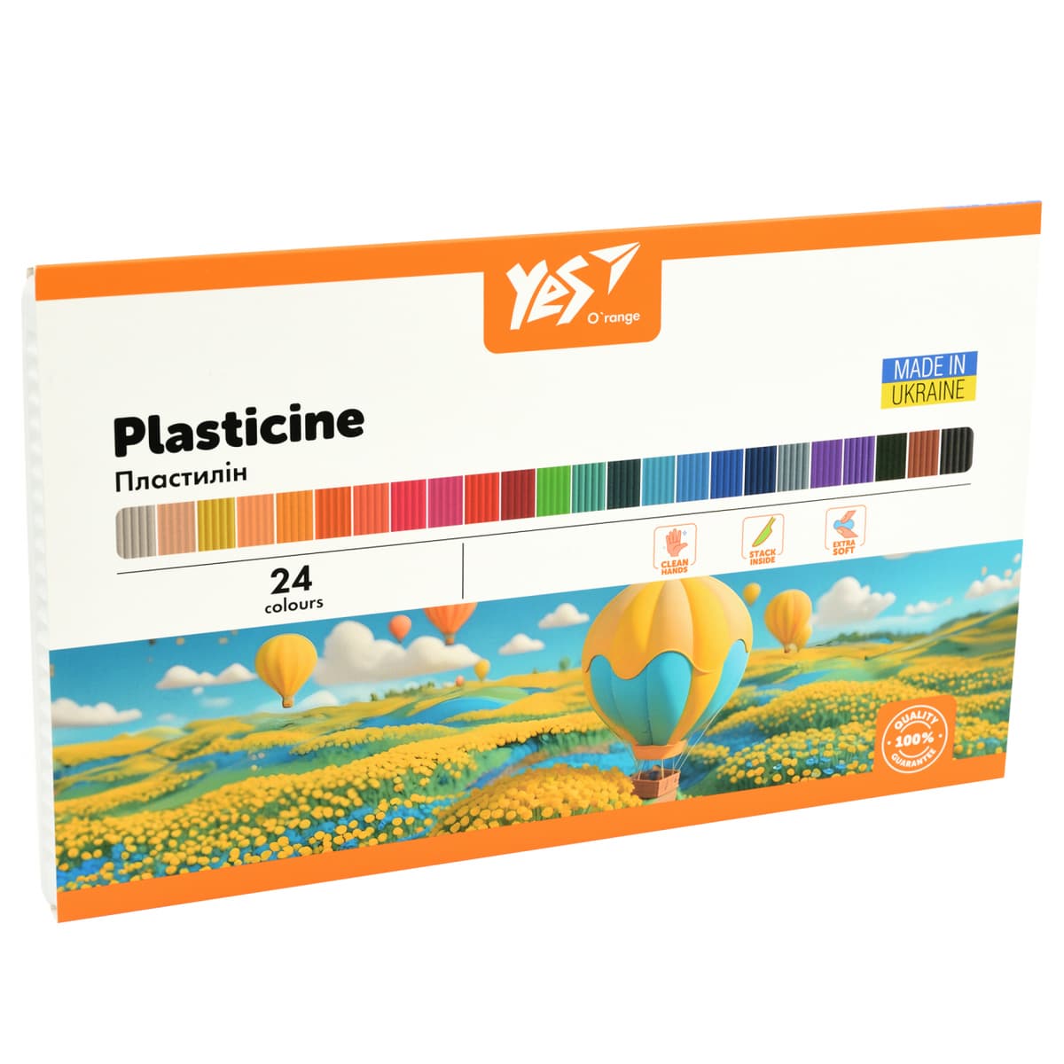 Пластилін "Yes" O'range Line 24 кольор. 480гр №540692 — купити | Канцелярський Сад
