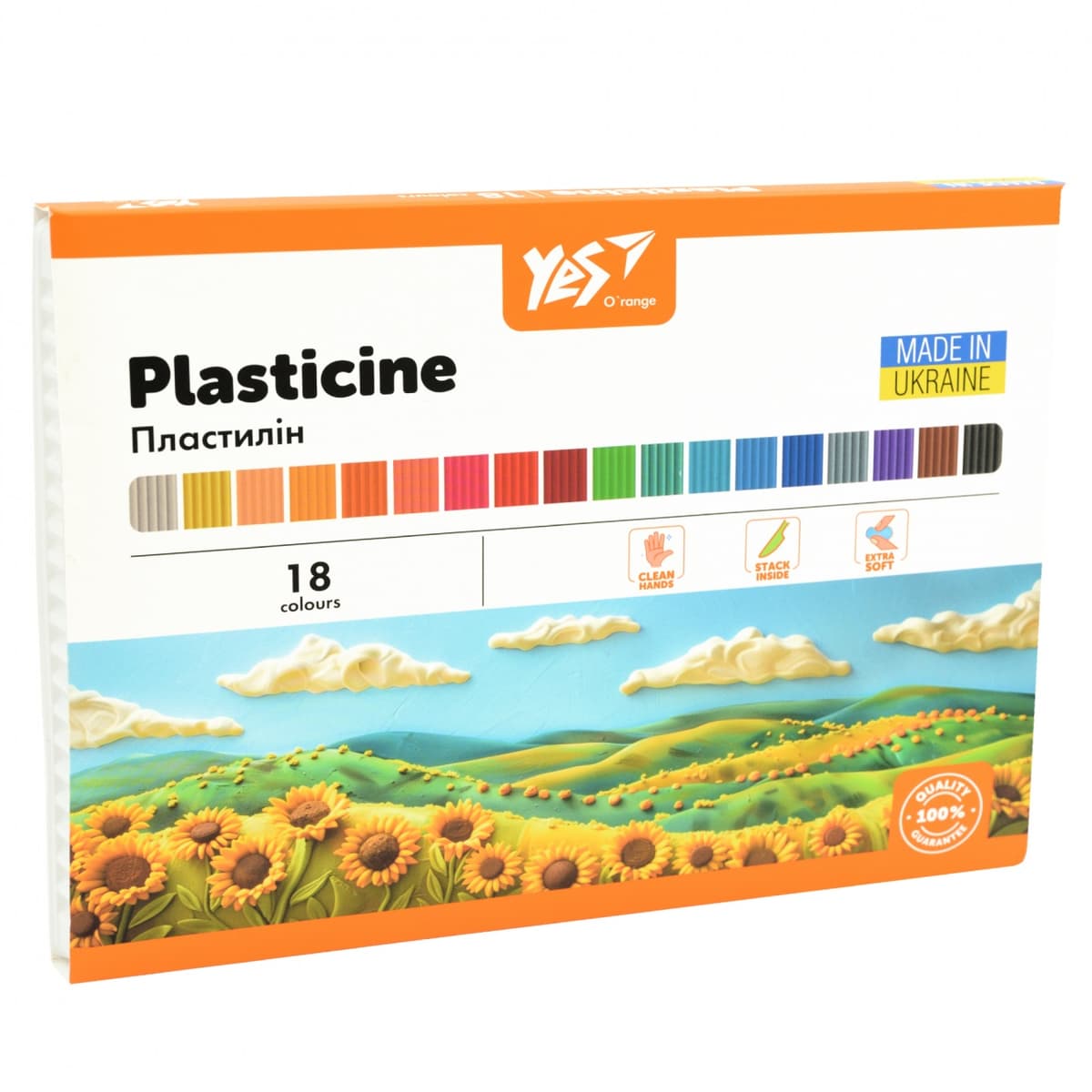 Пластилін "Yes" O'range Line 18 кольор. 360гр №540691 — купити | Канцелярський Сад
