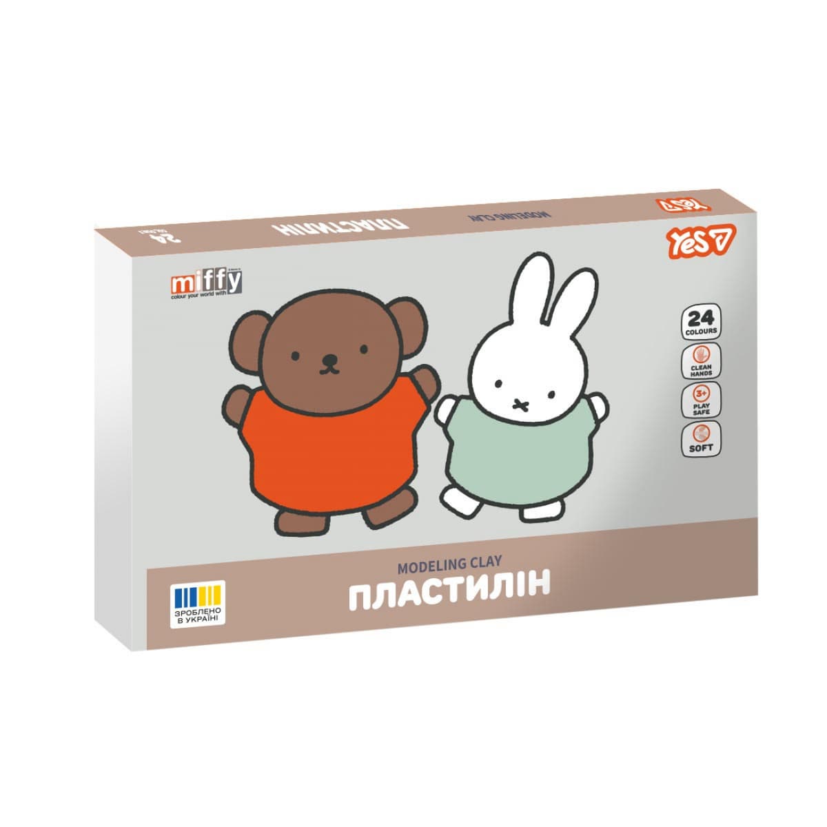 Пластилін "Yes" Miffy 24 кольор. 480гр №540722 — купити | Канцелярський Сад