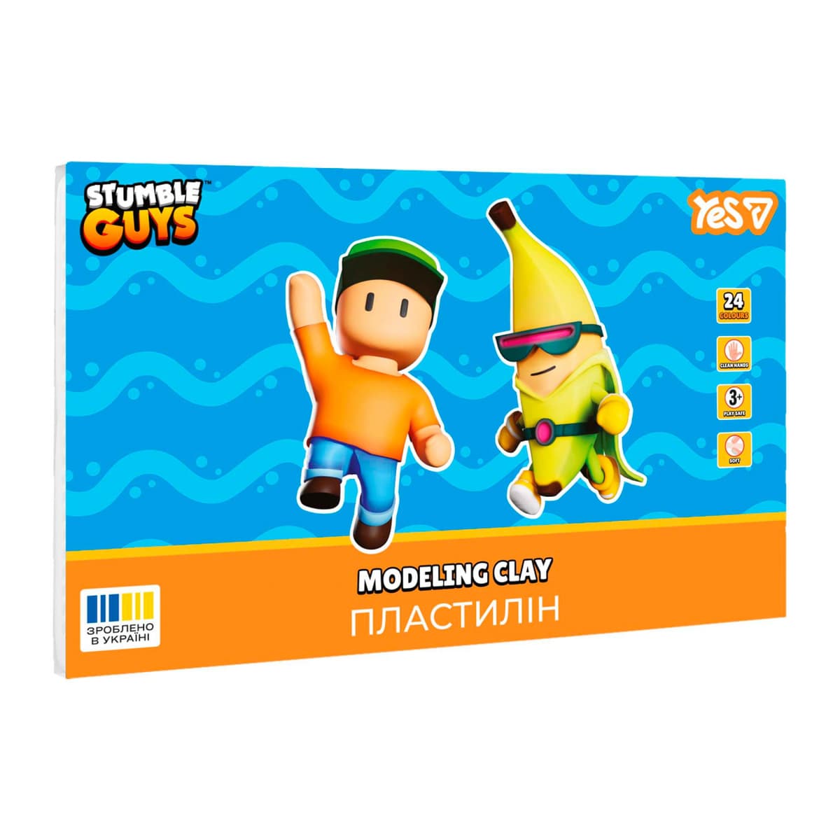 Пластилін "Yes" Stumble Guys 24 кольор. 480гр №540711 — купити | Канцелярський Сад