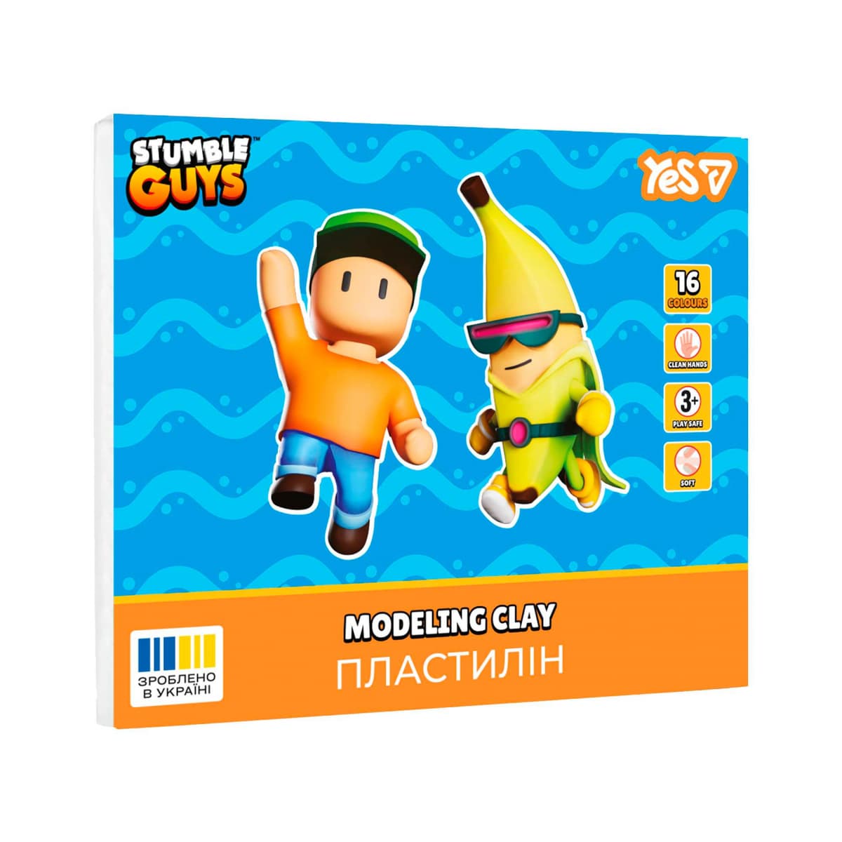 Пластилін "Yes" Stumble Guys 16 кольор. 320гр №540724 — купити | Канцелярський Сад