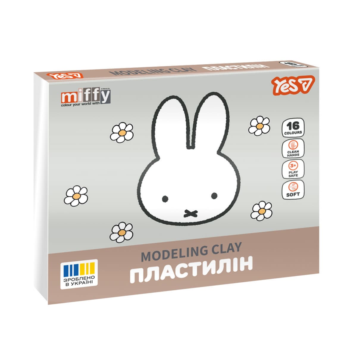 Пластилін "Yes" Miffy 16 кольор. 320гр №540720 — купити | Канцелярський Сад