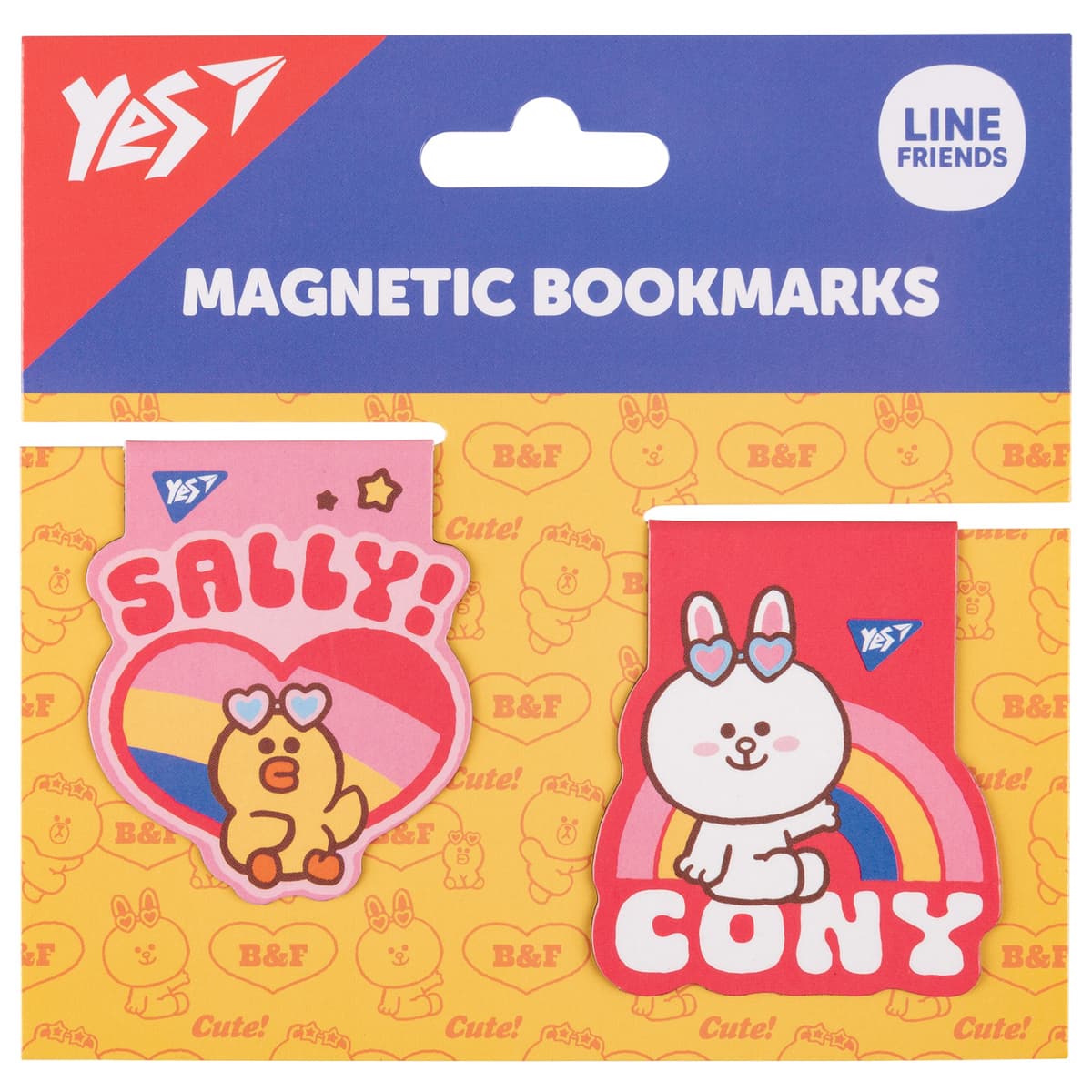 Закладка магніт. "Yes" №708108 Line Friends Sally and Cony 2шт — купити | Канцелярський Сад
