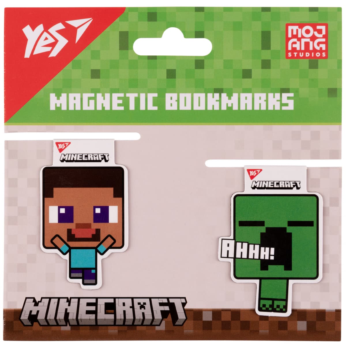 Закладка магніт. "Yes" №708101 Minecraft Creeper 2шт — купити | Канцелярський Сад
