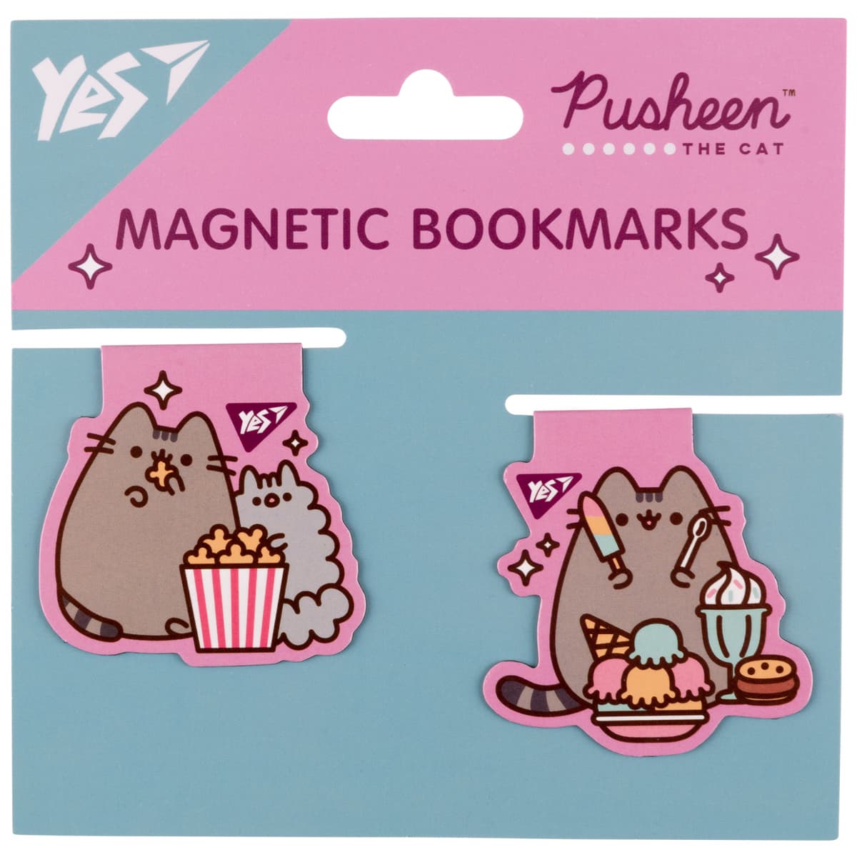 Закладка магніт. "Yes" №708105 Pusheen candy 2шт — купити | Канцелярський Сад