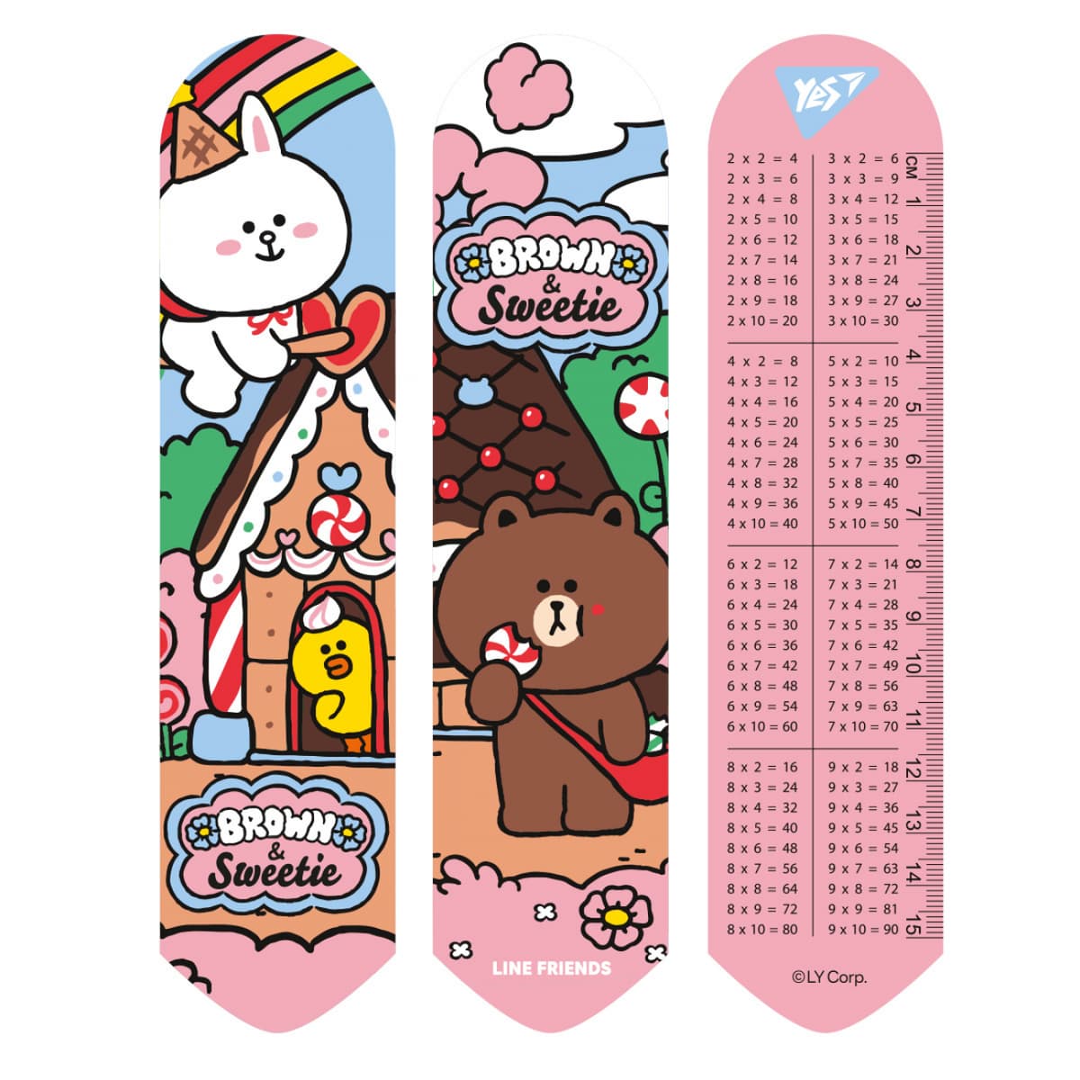 Закладка "Yes" №708135 "Line Friends heroes" 2D — купити | Канцелярський Сад